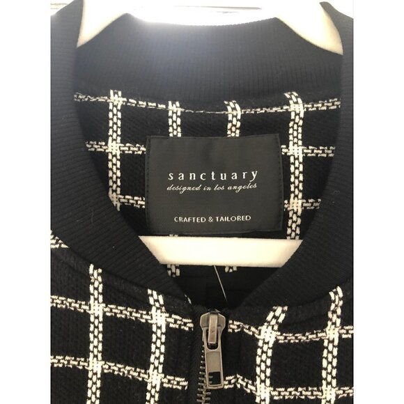 Sanctuary City Topper Windowpane ZIP Up Jacket - Picture 2 of 8